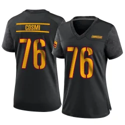 Washington Commanders Women's Game Black Alternate Jersey (76 Sam Cosmi)
