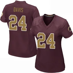 Washington Commanders Women's Game Burgundy Alternate Jersey (24 Michael Davis)
