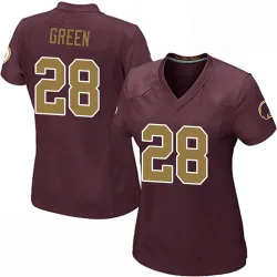 Washington Commanders Women's Game Burgundy Alternate Jersey (28 Darrell Green)