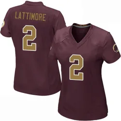 Washington Commanders Women's Game Burgundy Alternate Jersey (2 Marshon Lattimore)