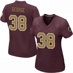 Washington Commanders Women's Game Burgundy Alternate Jersey (38 Allan George)