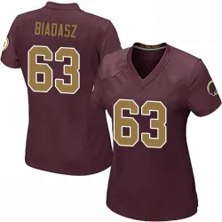 Washington Commanders Women's Game Burgundy Alternate Jersey (63 Tyler Biadasz)