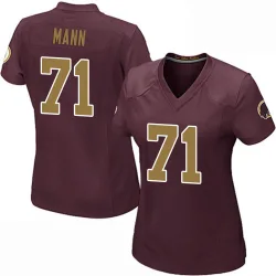 Washington Commanders Women's Game Burgundy Alternate Jersey (71 Charles Mann)