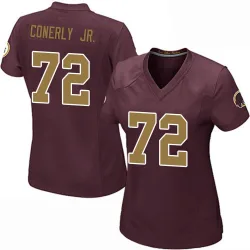 Washington Commanders Women's Game Burgundy Alternate Jersey (72 Josh Conerly Jr.)
