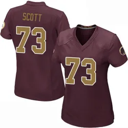 Washington Commanders Women's Game Burgundy Alternate Jersey (73 Trent Scott)