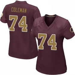 Washington Commanders Women's Game Burgundy Alternate Jersey (74 Brandon Coleman)