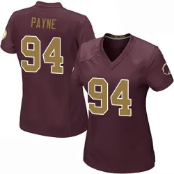Washington Commanders Women's Game Burgundy Alternate Jersey (94 Daron Payne)