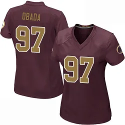 Washington Commanders Women's Game Burgundy Alternate Jersey (97 Efe Obada)