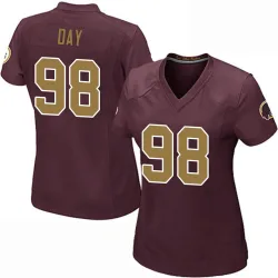 Washington Commanders Women's Game Burgundy Alternate Jersey (98 Sheldon Day)