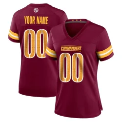 Washington Commanders Women's Game Burgundy Jersey (00 Custom)