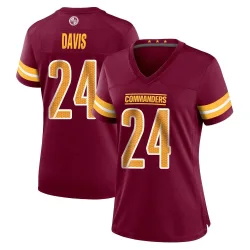 Washington Commanders Women's Game Burgundy Jersey (24 Michael Davis)