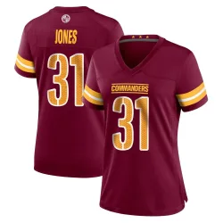 Washington Commanders Women's Game Burgundy Jersey (31 Jonathan Jones)