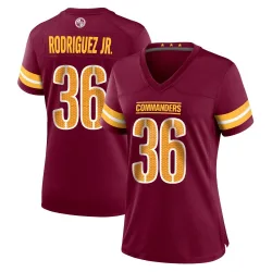 Washington Commanders Women's Game Burgundy Jersey (36 Chris Rodriguez Jr.)