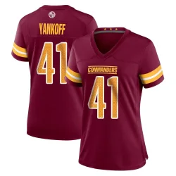 Washington Commanders Women's Game Burgundy Jersey (41 Colson Yankoff)