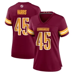 Washington Commanders Women's Game Burgundy Jersey (45 De'Jon Harris)