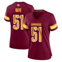Washington Commanders Women's Game Burgundy Jersey (51 David Mayo)