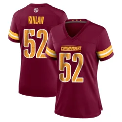 Washington Commanders Women's Game Burgundy Jersey (52 Javon Kinlaw)