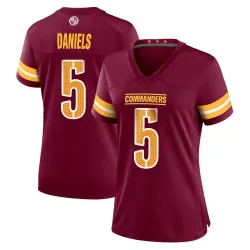 Washington Commanders Women's Game Burgundy Jersey (5 Jayden Daniels)