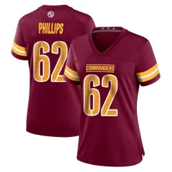 Washington Commanders Women's Game Burgundy Jersey (62 Tyre Phillips)