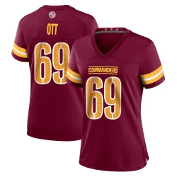 Washington Commanders Women's Game Burgundy Jersey (69 Tyler Ott)