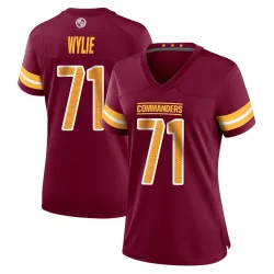 Washington Commanders Women's Game Burgundy Jersey (71 Andrew Wylie)