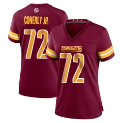 Washington Commanders Women's Game Burgundy Jersey (72 Josh Conerly Jr.)