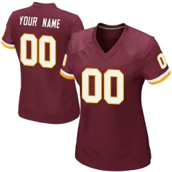 Washington Commanders Women's Game Burgundy Team Color Jersey (00 Custom)