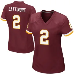 Washington Commanders Women's Game Burgundy Team Color Jersey (2 Marshon Lattimore)