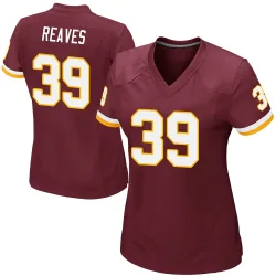 Washington Commanders Women's Game Burgundy Team Color Jersey (39 Jeremy Reaves)