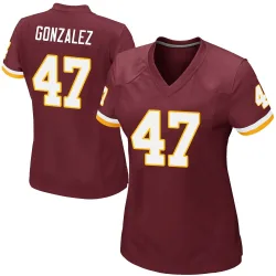 Washington Commanders Women's Game Burgundy Team Color Jersey (47 Zane Gonzalez)