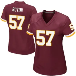 Washington Commanders Women's Game Burgundy Team Color Jersey (57 Bunmi Rotimi)