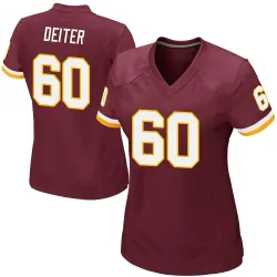 Washington Commanders Women's Game Burgundy Team Color Jersey (60 Michael Deiter)