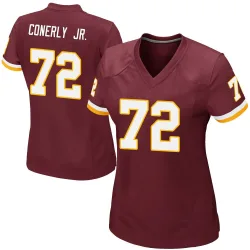 Washington Commanders Women's Game Burgundy Team Color Jersey (72 Josh Conerly Jr.)