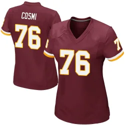 Washington Commanders Women's Game Burgundy Team Color Jersey (76 Sam Cosmi)