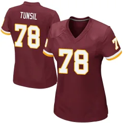 Washington Commanders Women's Game Burgundy Team Color Jersey (78 Laremy Tunsil)
