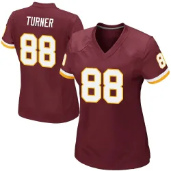 Washington Commanders Women's Game Burgundy Team Color Jersey (88 Cole Turner)