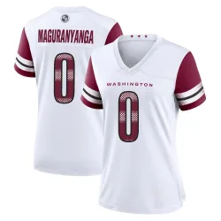 Washington Commanders Women's Game White Jersey (0 T.J. Maguranyanga)