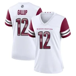Washington Commanders Women's Game White Jersey (12 Michael Gallup)