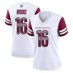 Washington Commanders Women's Game White Jersey (16 Ja'Corey Brooks)