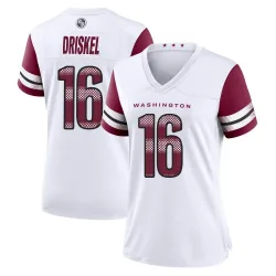 Washington Commanders Women's Game White Jersey (16 Jeff Driskel)