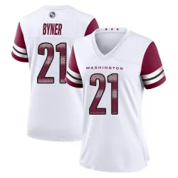 Washington Commanders Women's Game White Jersey (21 Earnest Byner)