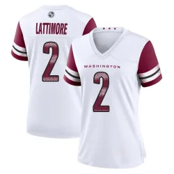 Washington Commanders Women's Game White Jersey (2 Marshon Lattimore)