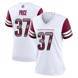 Washington Commanders Women's Game White Jersey (37 Bobby Price)