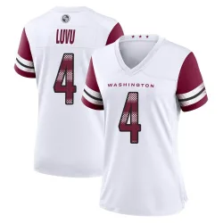 Washington Commanders Women's Game White Jersey (4 Frankie Luvu)