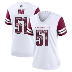 Washington Commanders Women's Game White Jersey (51 Bobby Hart)