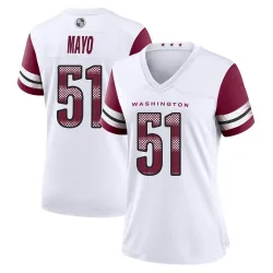 Washington Commanders Women's Game White Jersey (51 David Mayo)