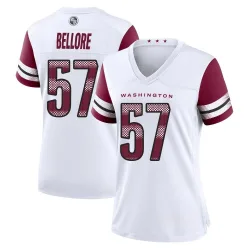 Washington Commanders Women's Game White Jersey (57 Nick Bellore)