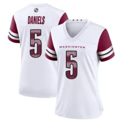Washington Commanders Women's Game White Jersey (5 Jayden Daniels)