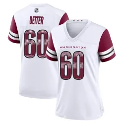Washington Commanders Women's Game White Jersey (60 Michael Deiter)