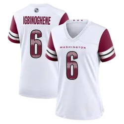 Washington Commanders Women's Game White Jersey (6 Noah Igbinoghene)